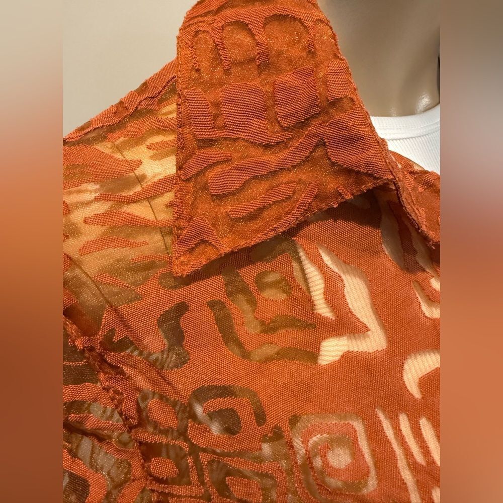 Ruby Rd petite Orange Patterned Blouse - image 3